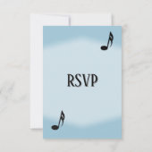 Blue Music Wedding RSVP Kaartje (Achterkant)