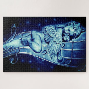 Blue Musical Angel Legpuzzel