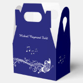 Blue Musical Butterfly gepersonaliseerd Baby showe Bedankdoosjes (Geopend)