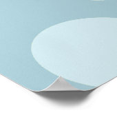 Blue Mustache, Curl Mustache, Stache, Polka Dots Poster (Hoek)