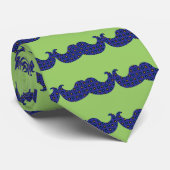 Blue Mustache Stropdas (Opgerold)