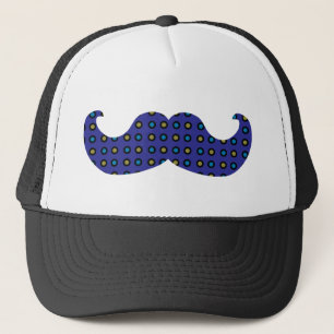 Blue Mustache Trucker Pet