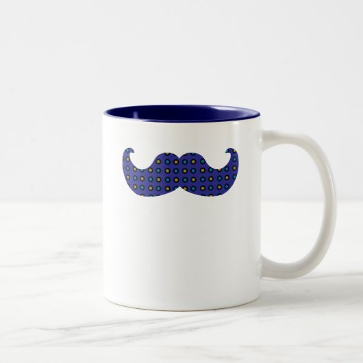 Blue Mustache Tweekleurige Koffiemok (Rechts)