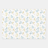 Blue Mustard Science atoms Molecules Laboratory Inpakpapier Vel (Voorkant 3)