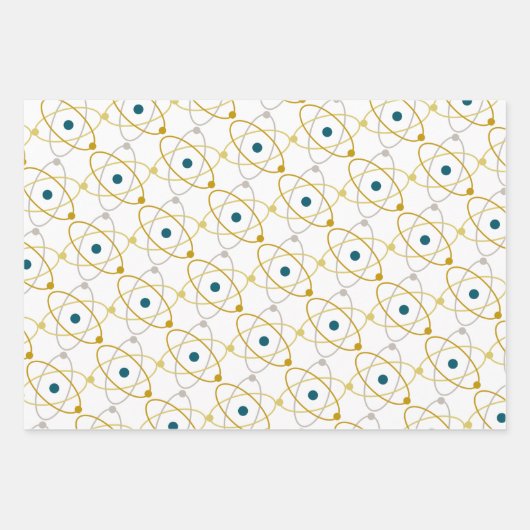 Blue Mustard Science atoms Molecules Laboratory Inpakpapier Vel (Voorkant 2)