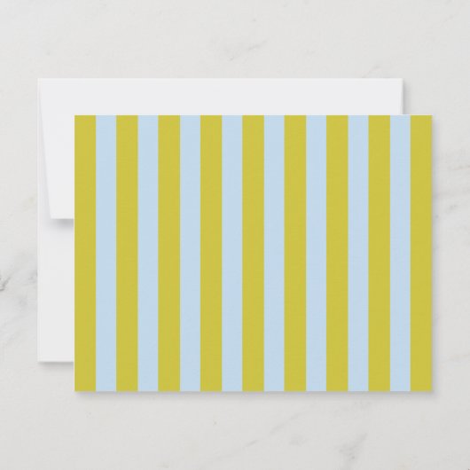 Blue & Mustard Wavy Border Note Card Kaart (Achterkant)