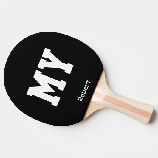 Blue My Name Personalized Tafeltennisbatje (Zijkant)