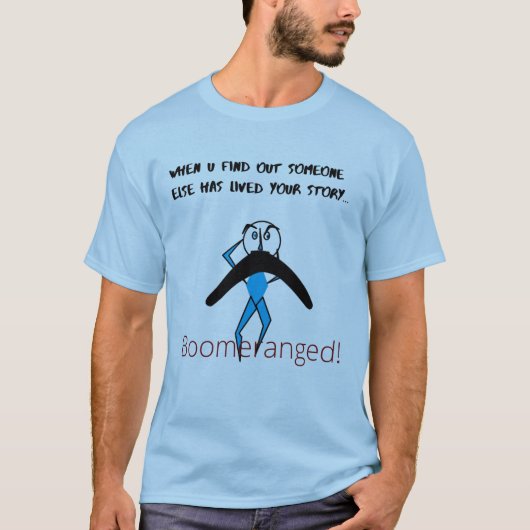 Blue 'My Story' Basic Boomeranged T-shirt (Voorkant)