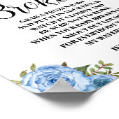 Blue My Water Broke Baby shower game-logo Poster (Hoek)