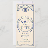  Blue Mystical Tarot Kaart Save the Date (Voorkant)