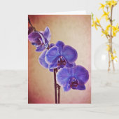 Blue Mystique Orchids Note Kaart (Gele Bloem)