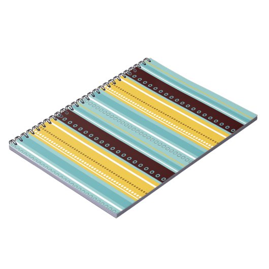 Blue n Brown Stripes-laptopjournaal Notitieboek (Linkerzijde)