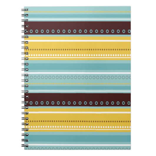 Blue n Brown Stripes-laptopjournaal Notitieboek (Voorkant)