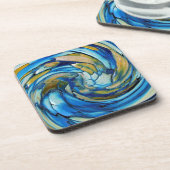 Blue N Gold Dolphin vs Eagle Drankjes Onderzetter (Linkerzijde)