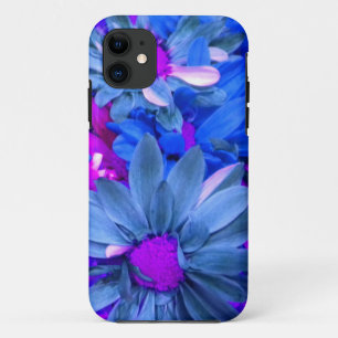 Blue N Paars Daisies iPhone 5 hoesje