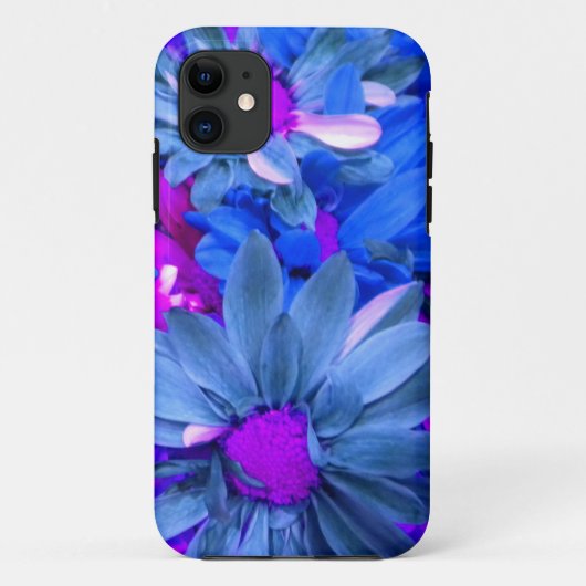 Blue N Paars Daisies iPhone 5 hoesje (Achterkant)