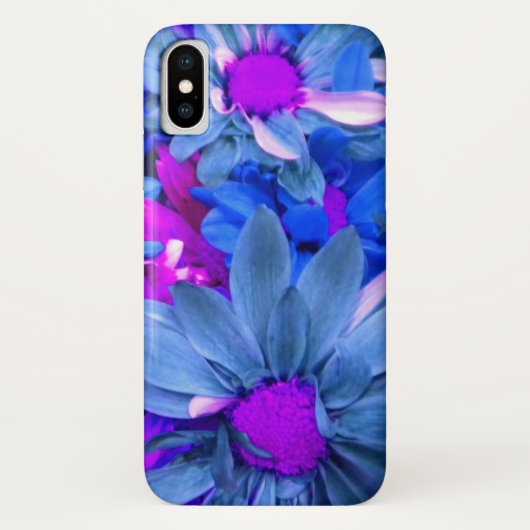 Blue N Paarse Daisies Case-Mate iPhone Case (Achterkant)