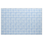 Blue n White Waterverf Gingham Checkered Pattern Stof (Yard (91,4 cm))