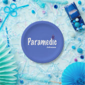 BLUE  naam Paramedic Papieren Bordje (Feest)