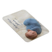 Blue Name Birth Date Script Baby Foto Magneet (Rechterzijde)