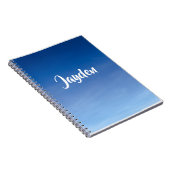 Blue Name Personalization School Notitieboek (Rechterzijde)