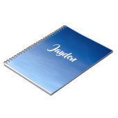 Blue Name Personalization School Notitieboek (Linkerzijde)