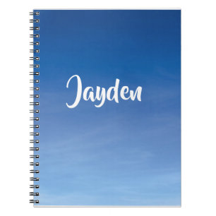 Blue Name Personalization School Notitieboek