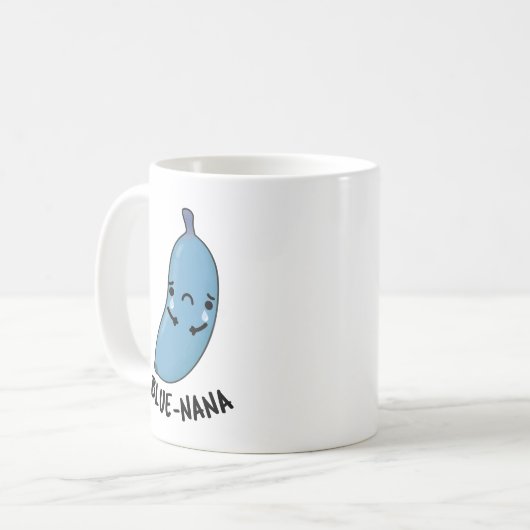 Blue-nana Funny Banana Pun Koffiemok (Voorkant links)
