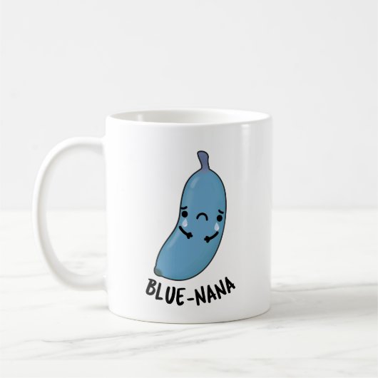 Blue-nana Funny Banana Pun Koffiemok (Links)