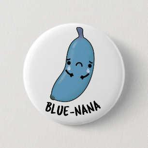 Blue-nana Funny Banana Pun Ronde Button 5,7 Cm