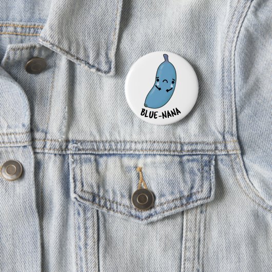Blue-nana Funny Banana Pun Ronde Button 5,7 Cm (In situ)