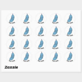 Blue-nana Funny Banana Pun Ronde Sticker (Vel)
