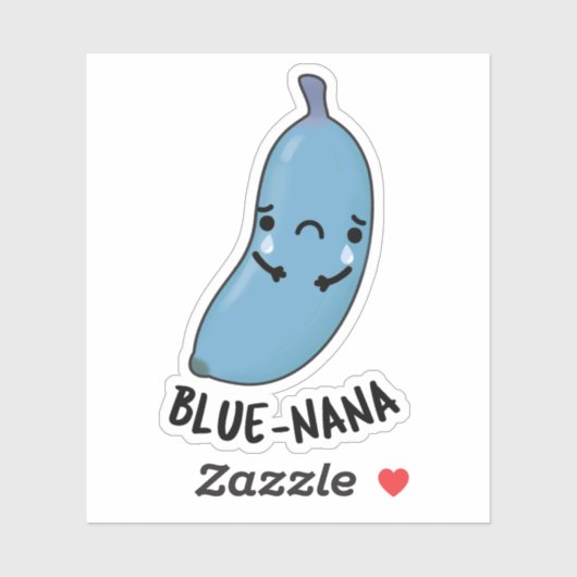 Blue-nana Funny Banana Pun Sticker (Vel)
