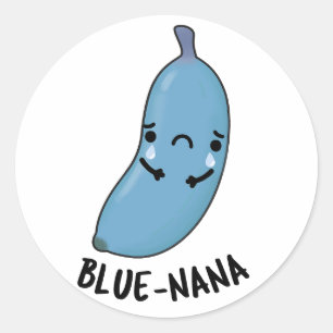 Blue-nana Grappige Banana Puns Ronde Sticker