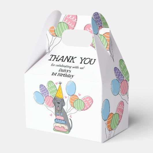 Blue Napolitan Mastiff Dog Dank je Bedankdoosjes (Voorkant Zijde)