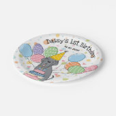 Blue Napolitan Mastiff Dog Verjaardagsfeest Papieren Bordje (Gekanteld)