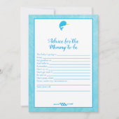 Blue Narwhal-advies voor Baby shower-spel Kaart (Voorkant)