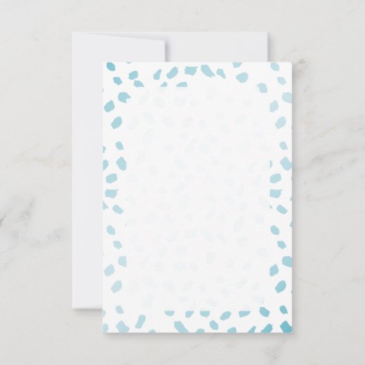 Blue Narwhal Baby shower dank u Bedankkaart (Achterkant)