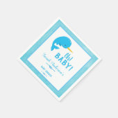 Blue Narwhal Baby shower Servet (Hoek)