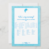 Blue Narwhal die mijn mama Baby shower Game is Kaart (Voorkant)