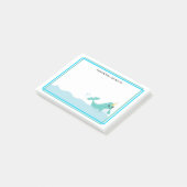 Blue Narwhal spatten in het water Post-it® Notes (Schuin)