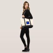 Blue Nasturtium Canvas tas (Voorkant (model))