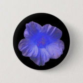 Blue Nasturtium Flower Button (Voorkant)