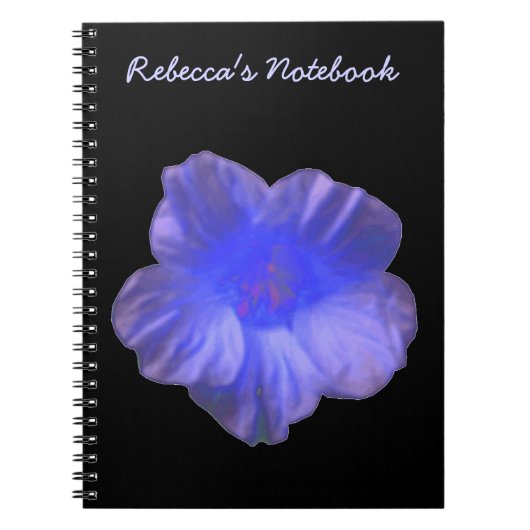 Blue Nasturtium Flower Notitieboek (Voorkant)