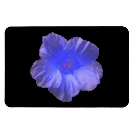 Blue Nasturtium Flower Premium Magnet Magneet (Horizontaal)