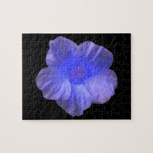 Blue Nasturtium Flower Puzzle Legpuzzel (Horizontaal)
