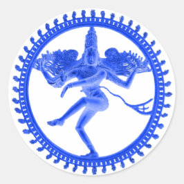 Blue Nataraja Ronde Sticker