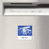 "Blue Natly Fly" FlyFishing Art Magnet (Insitu (Vaatwasser))