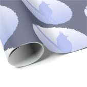 Blue Natuur Peaceful Animal Bird Silhouette Cadeaupapier (Rol Hoek)