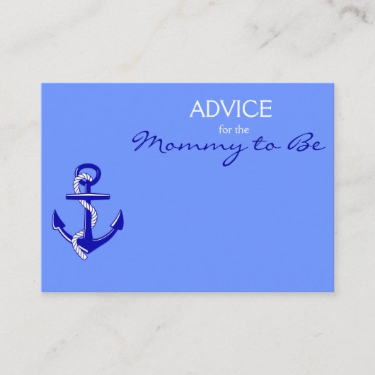 Blue Nautical Advice for the mammams to be Kaart (Voorkant)
